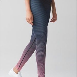 lululemon ombré striped HR Wunder under leggings